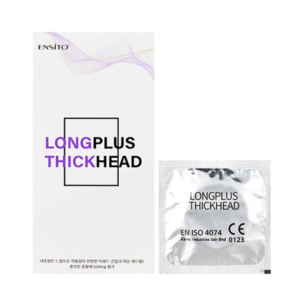ENSITO 롱플러스 딕헤드 콘돔 – 천연 라텍스의 편안한 착용감과 안전한 사랑을 위한 선택